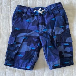 Boden Blue Camo Cargo Shorts Size 4T